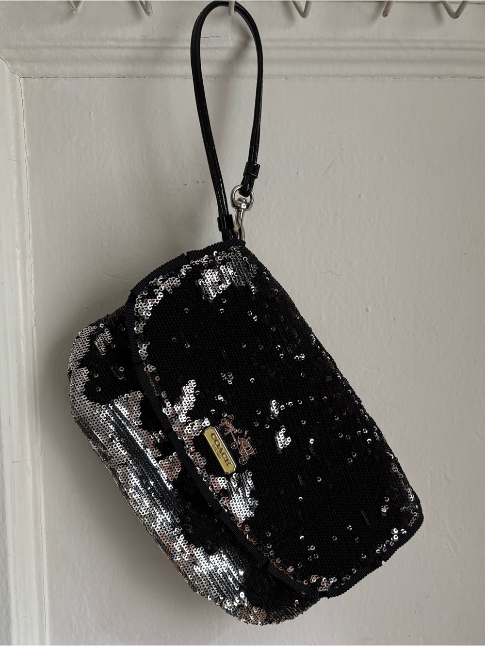 Coach Reversible Sequin Clutch Wristlet